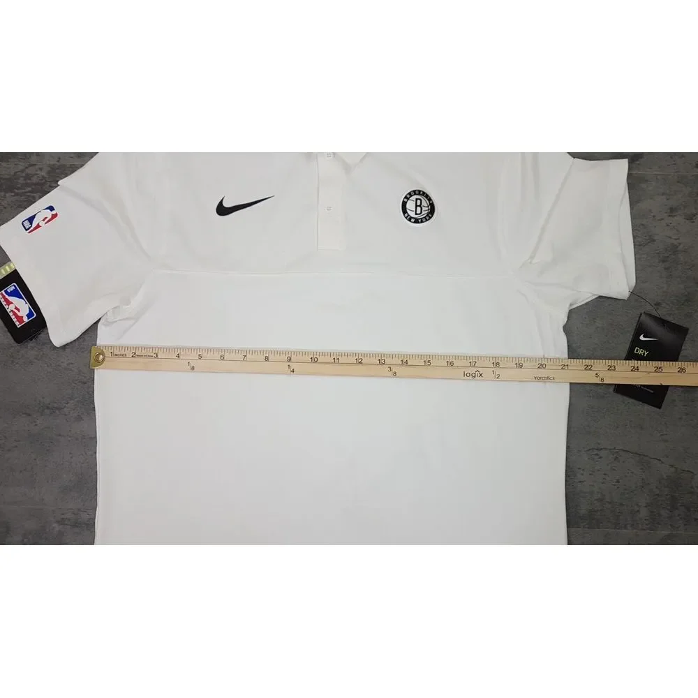 NIKE Brooklyn‎ Nets NBA Statement Player Issued Polo Shirt Mens Size MEDIUM TALL